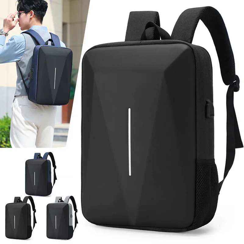 Sac à dos noir en PC à coque rigide HGIRXV 6 Sac à dos noir en PC à coque rigide HGIRXV – Image 6