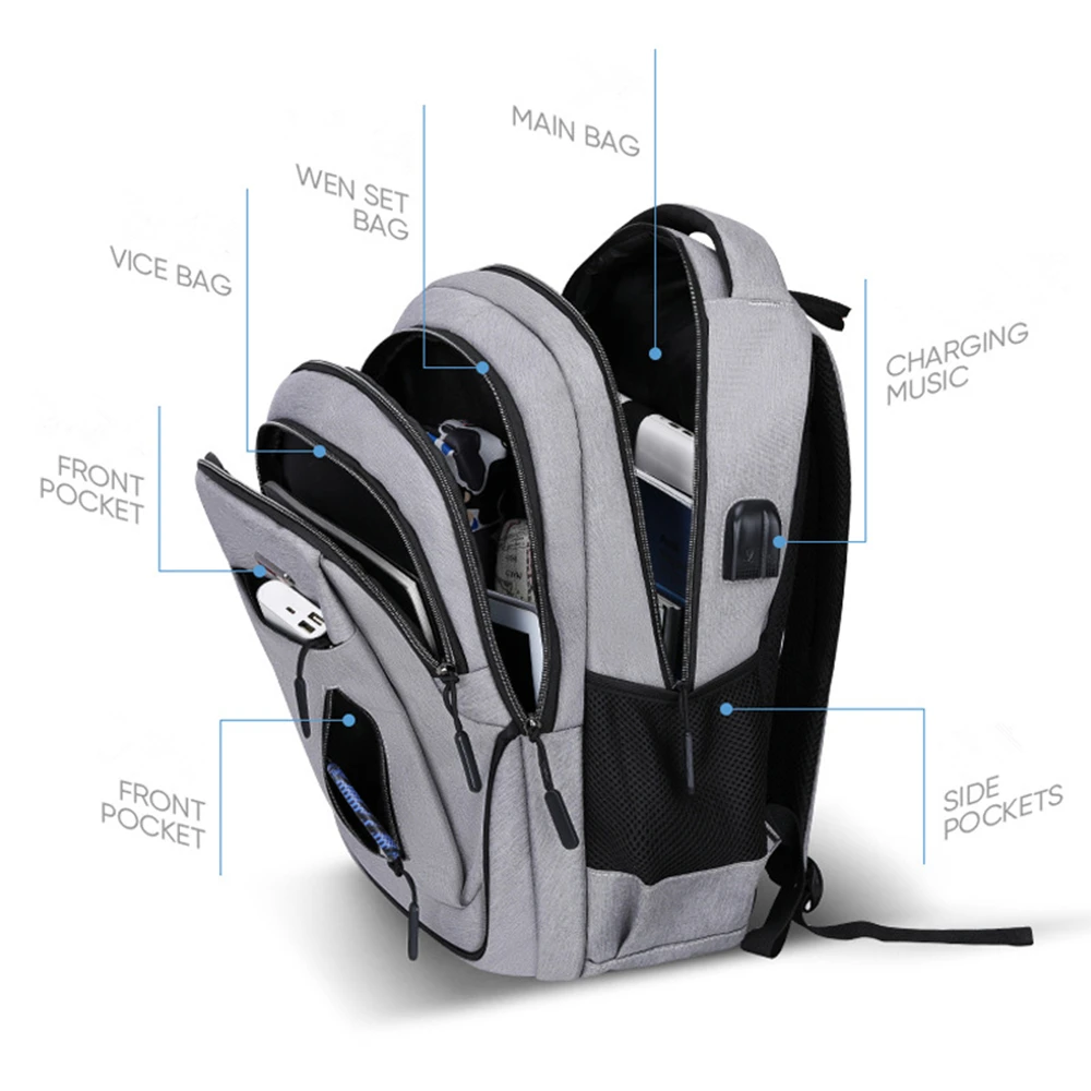 Grand sac à dos étanche pour ordinateur portable homme CFUN YA 2 Grand sac à dos étanche pour ordinateur portable homme CFUN YA, photo 2