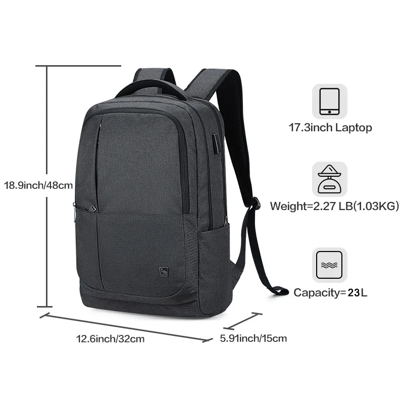OIWAS - Sac à dos pour ordinateur portable 17 pouces 3 OIWAS - Sac à dos pour ordinateur portable 17 pouces – Image 3