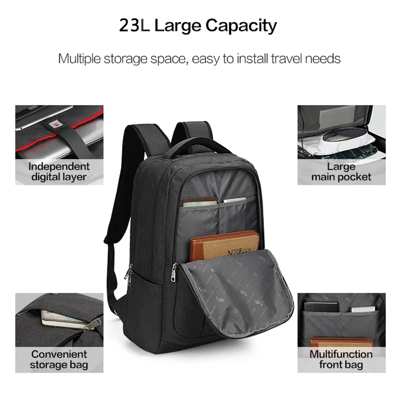 OIWAS - Sac à dos pour ordinateur portable 17 pouces 5 OIWAS - Sac à dos pour ordinateur portable 17 pouces – Image 5