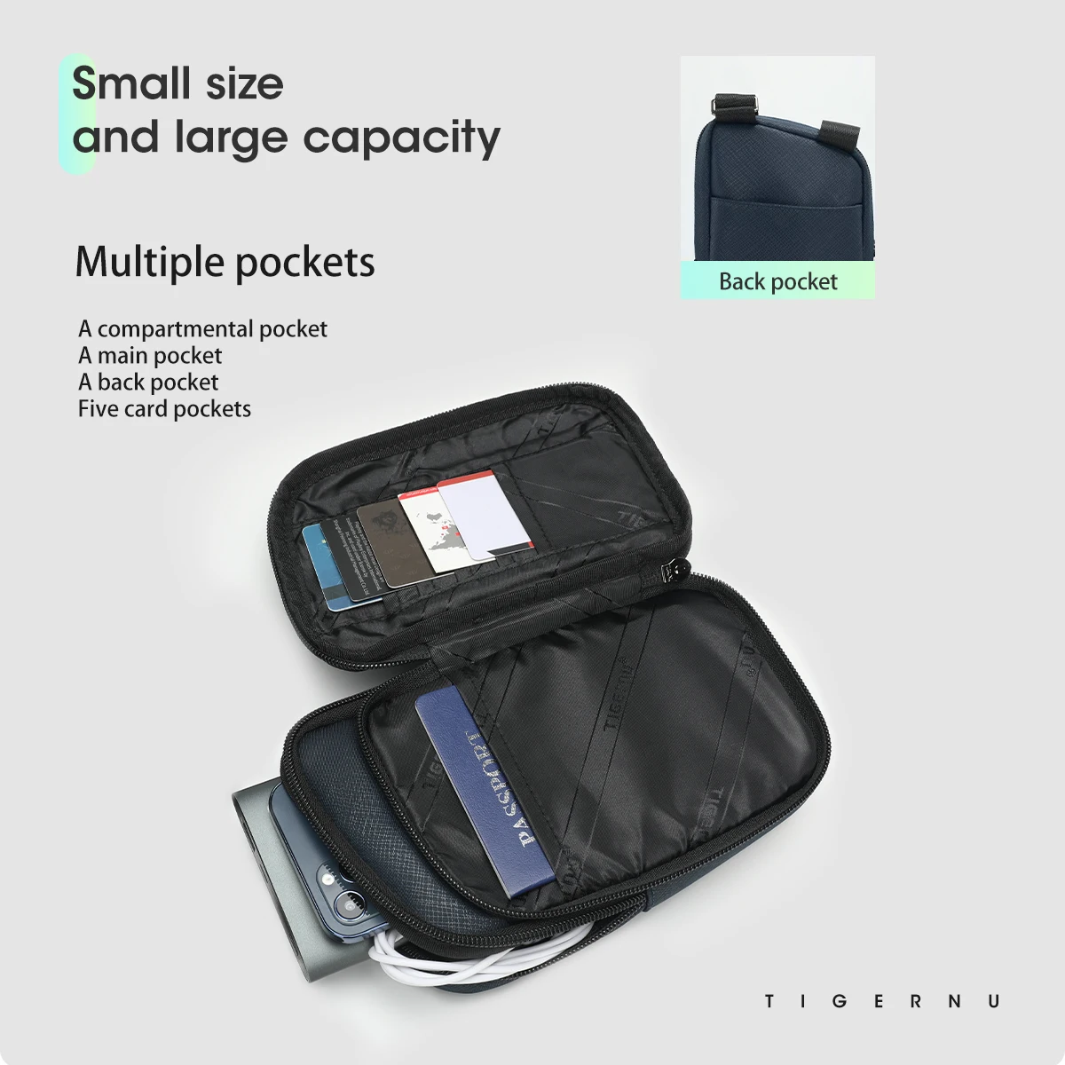 Sac à bandoulière en TPU imperméable pour homme TIGERNU 4 Sac à bandoulière en TPU imperméable pour homme TIGERNU – Image 4