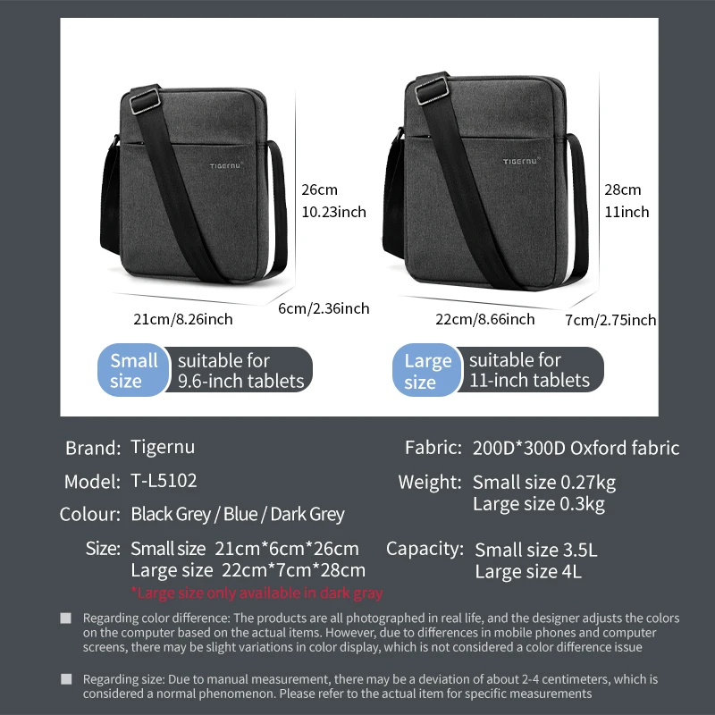 Sac à bandoulière étanche pour homme TIGERNU 2 Sac à bandoulière étanche pour homme TIGERNU – Image 2
