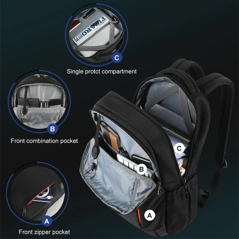 Sac à Dos Antivol Homme TIGERNU 2 Sac à Dos Antivol Homme TIGERNU – Image 2