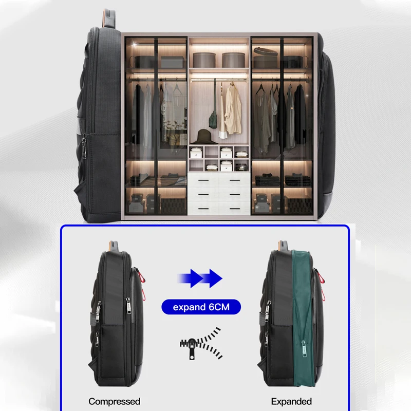 Sac à Dos Antivol Noir BOPAI 4 Sac à Dos Antivol Noir BOPAI – Image 4