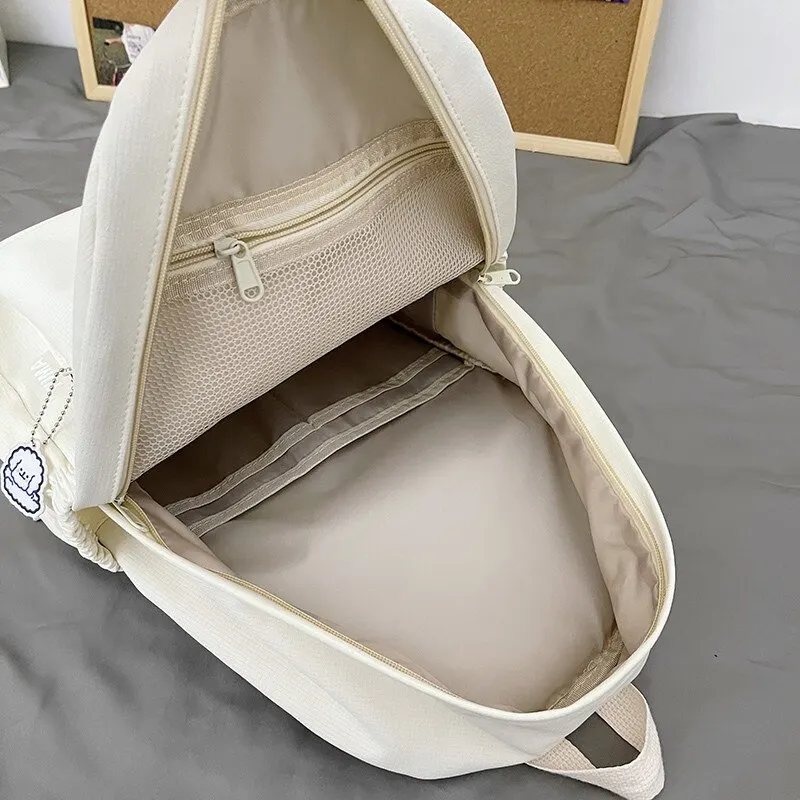 Sac à dos de grande capacité de couleur unie 5 Sac à dos de grande capacité de couleur unie – Image 5