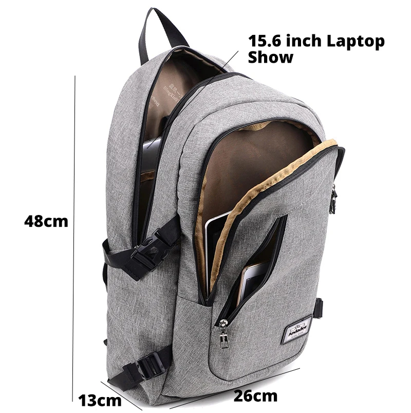 Sac à dos de voyage à chargement USB pour homme RILLIBEGAN 5 Sac à dos de voyage à chargement USB pour homme RILLIBEGAN – Image 5