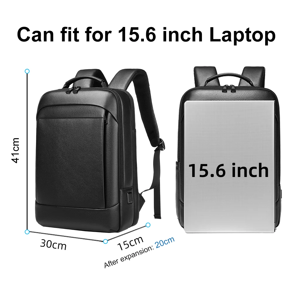 Sac à dos en cuir de vachette véritable EURCOOL 5 Sac à dos en cuir de vachette véritable EURCOOL – Image 5
