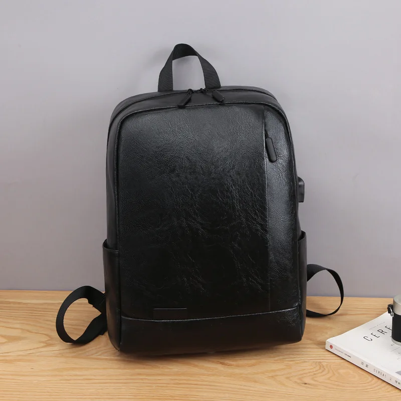 Sac à dos en cuir PU pour hommes INTILOVER 5 Sac à dos en cuir PU pour hommes INTILOVER – Image 5