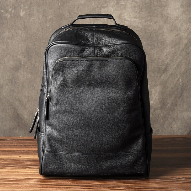 Sac à dos en cuir véritable de haute qualité 1 Sac à dos en cuir véritable de haute qualité