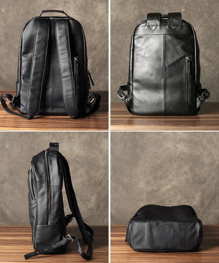 Sac à dos en cuir véritable de haute qualité 4 Sac à dos en cuir véritable de haute qualité – Image 4