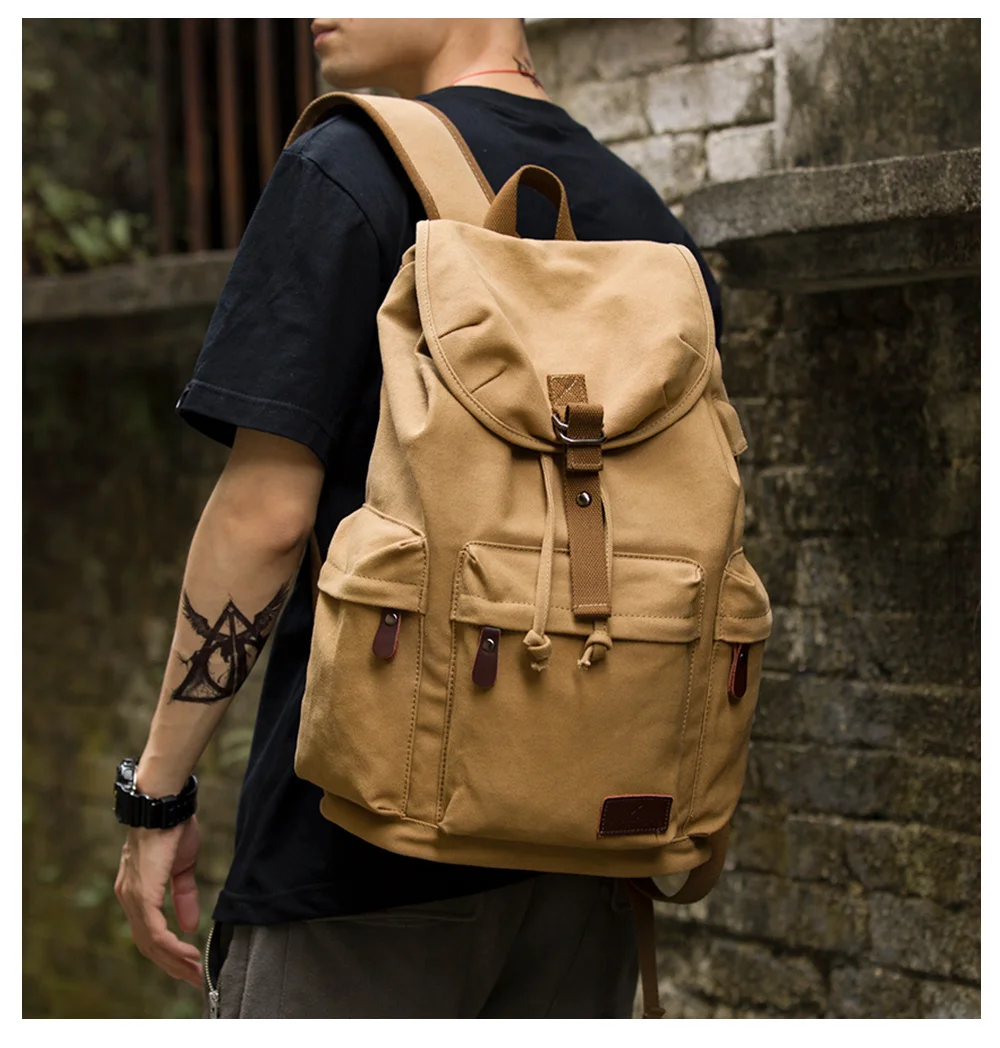 Sac à dos en toile décontracté vintage TANGHAO 1 Sac à dos en toile décontracté vintage TANGHAO