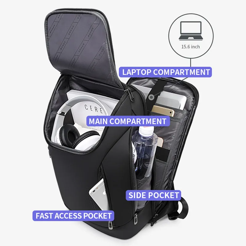 Sac à dos étanche multi-usage pour ordinateur portable homme BANGE 4 Sac à dos étanche multi-usage pour ordinateur portable homme BANGE – Image 4