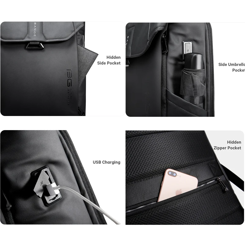 Sac à dos étanche multifonction pour homme BANGE 3 Sac à dos étanche multifonction pour homme BANGE – Image 3