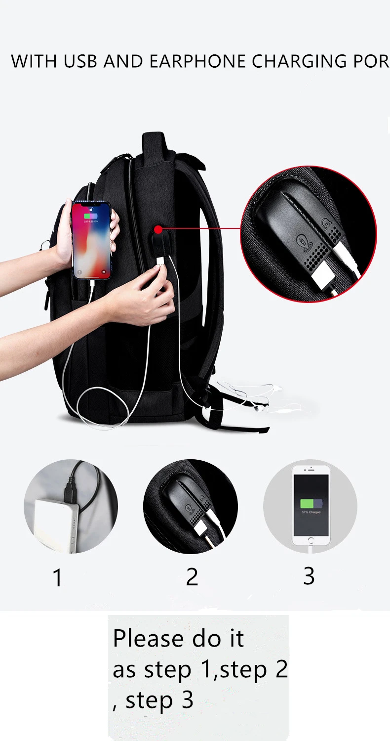Sac à dos imperméable pour homme ABQP 3 Sac à dos imperméable pour homme ABQP – Image 3