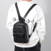 Sac à dos léger en cuir PU pour homme WEIXIER