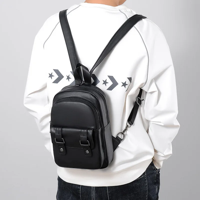 Sac à dos léger en cuir PU pour homme WEIXIER 1 Sac à dos léger en cuir PU pour homme WEIXIER