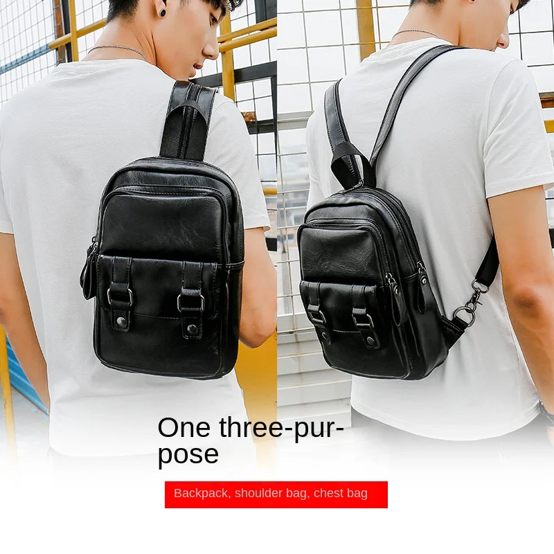 Sac à dos léger en cuir PU pour homme WEIXIER 2 Sac à dos léger en cuir PU pour homme WEIXIER – Image 2