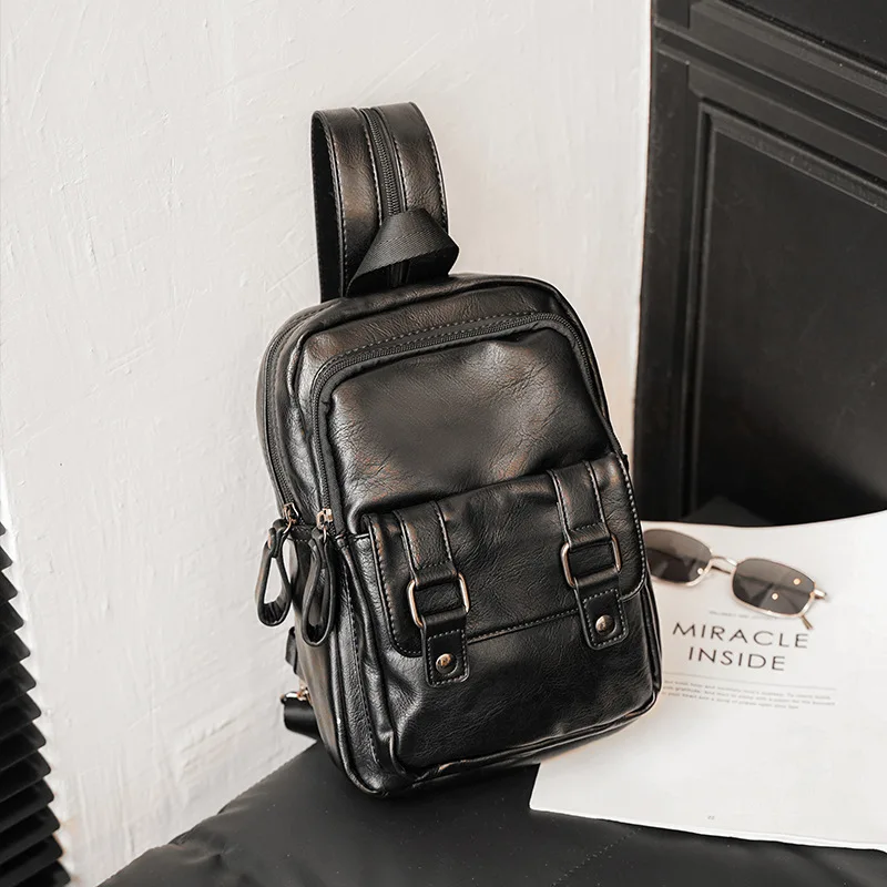 Sac à dos léger en cuir PU pour homme WEIXIER 3 Sac à dos léger en cuir PU pour homme WEIXIER – Image 3