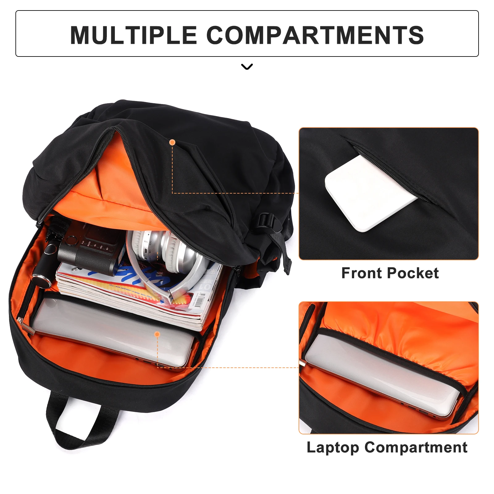Sac à dos léger et décontracté pour ordinateur portable 3 Sac à dos léger et décontracté pour ordinateur portable – Image 4
