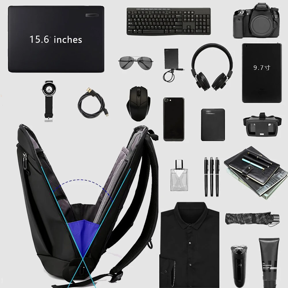 Sac à dos mince pour ordinateur portable 15,6 pouces MOONBIFFY 3 Sac à dos mince pour ordinateur portable 15,6 pouces MOONBIFFY – Image 3