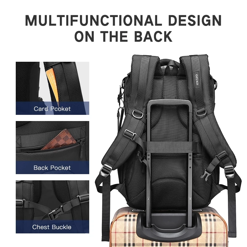 Sac à dos multi-compartiments Homme OZUKO 5 Sac à dos multi-compartiments Homme OZUKO – Image 5