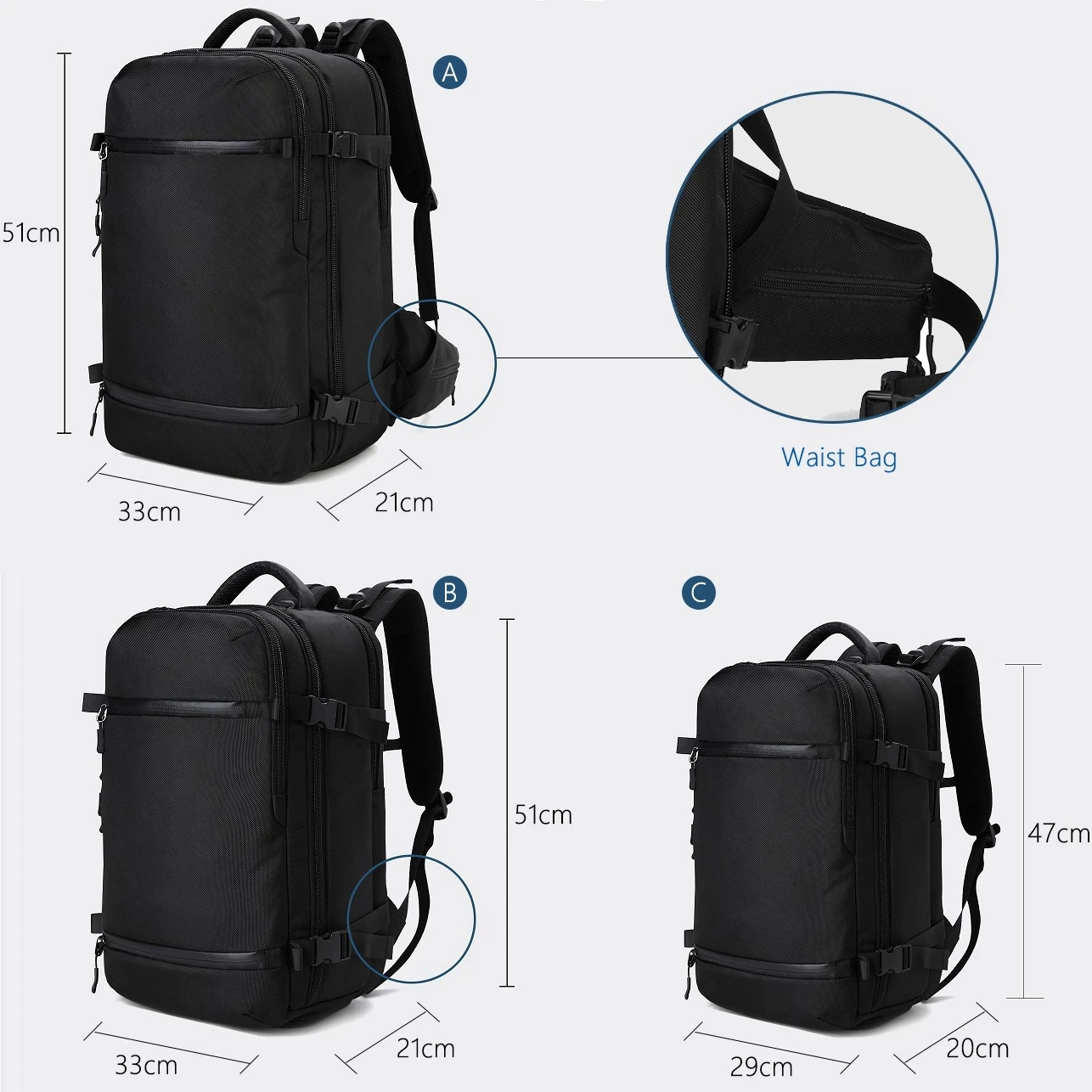 Sac à dos multifonction pour homme OZUKO 4 Sac à dos multifonction pour homme OZUKO – Image 4