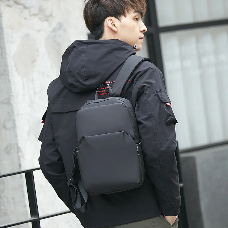 Sac à dos noir à la mode pour hommes YUESKANGAROO 3 Sac à dos noir à la mode pour hommes YUESKANGAROO – Image 3