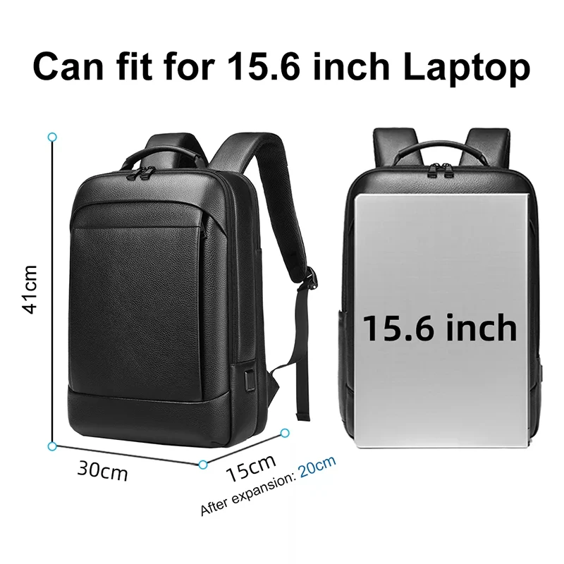 Sac à dos pour homme en cuir véritable HEVRAOS 5 Sac à dos pour homme en cuir véritable HEVRAOS – Image 5