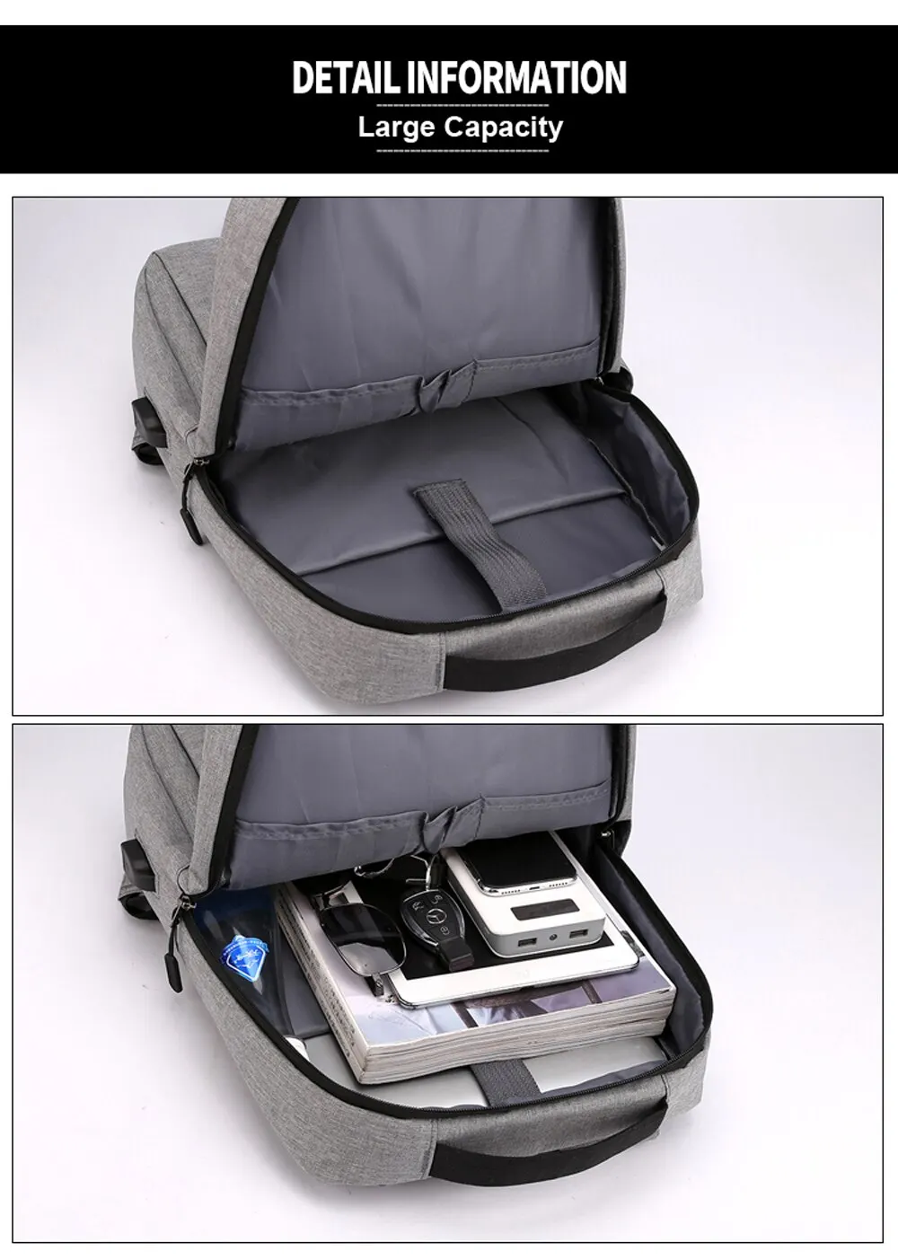 Sac à dos pour ordinateur portable avec chargement USB 5 Sac à dos pour ordinateur portable avec chargement USB – Image 5