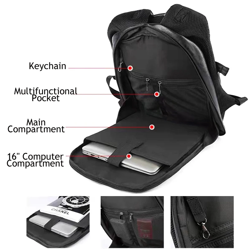 Sac à dos pour ordinateur portable de voyage avec charge USB pour hommes MOYYI 4 Sac à dos pour ordinateur portable de voyage avec charge USB pour hommes MOYYI – Image 4