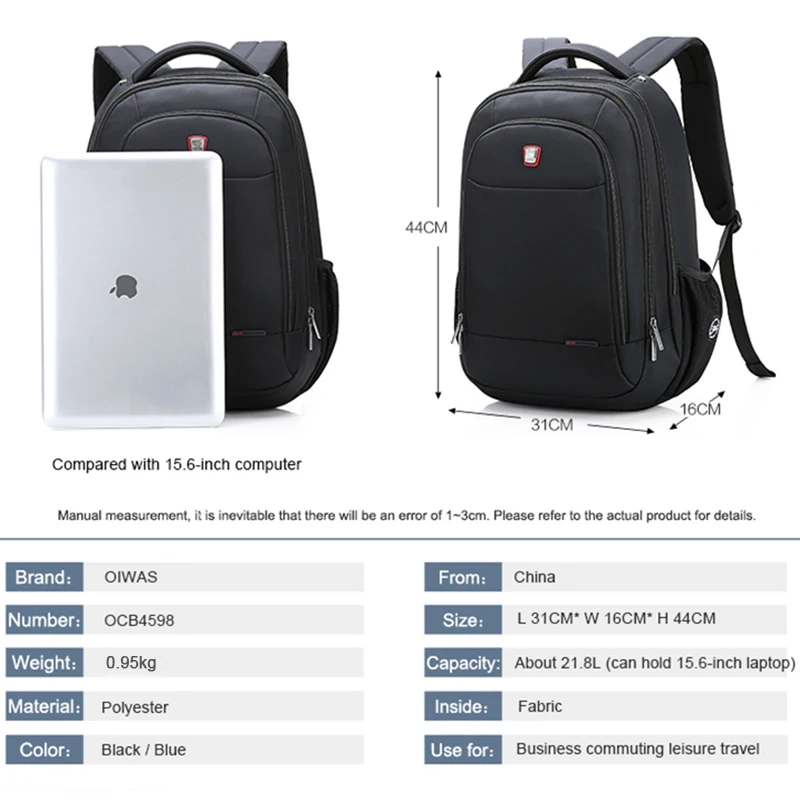 Sac à dos pour ordinateur portable homme OIWAS 4 Sac à dos pour ordinateur portable homme OIWAS – Image 4