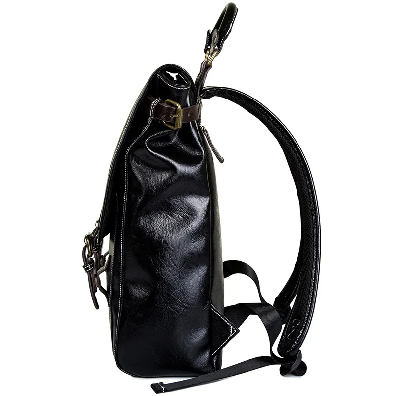 Sac à dos rétro en cuir PU pour hommes 3 Sac à dos rétro en cuir PU pour hommes – Image 3