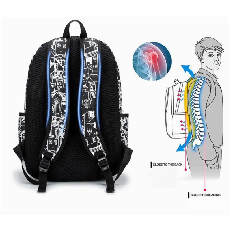 Sac à dos scolaire imprimé pour enfants 6 Sac à dos scolaire imprimé pour enfants – Image 6