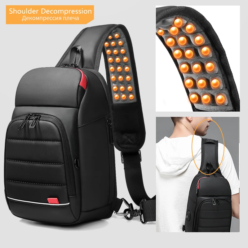 Sac de poitrine multifonction pour homme EURCOOL 3 Sac de poitrine multifonction pour homme EURCOOL – Image 3