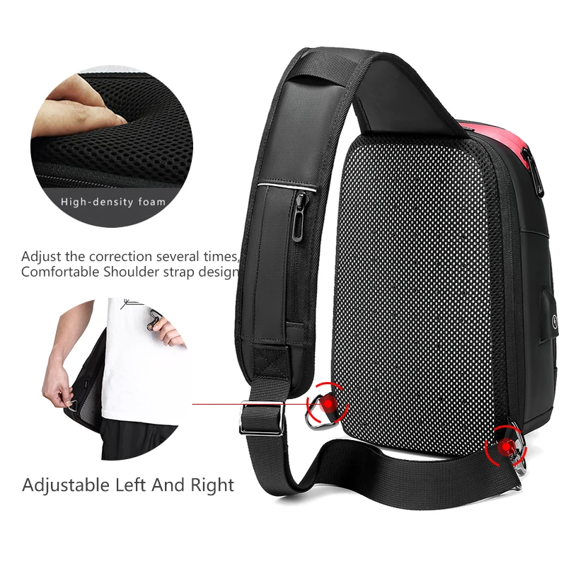 Sac de poitrine multifonction pour homme EURCOOL 4 Sac de poitrine multifonction pour homme EURCOOL – Image 4