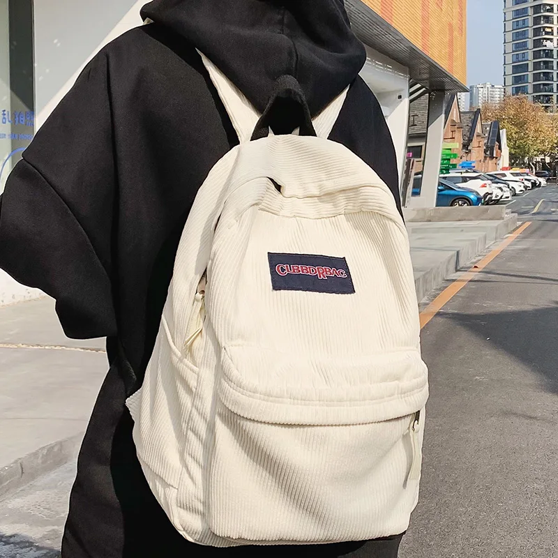 Sac d'école vintage en velours côtelé pour homme RENTENGER 2 Sac d'école vintage en velours côtelé pour homme RENTENGER – Image 2