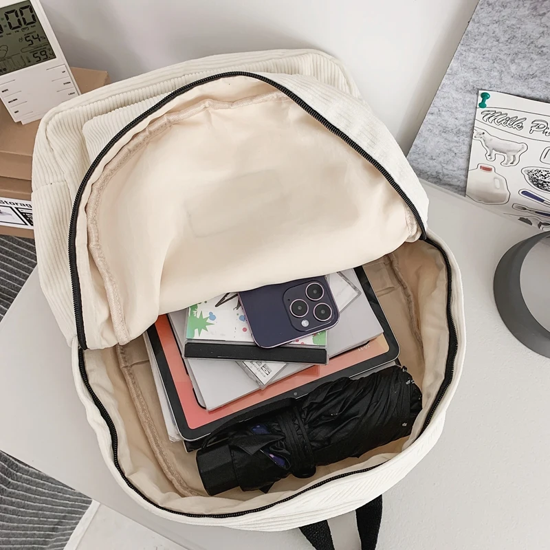 Sac d'école vintage en velours côtelé pour homme RENTENGER 5 Sac d'école vintage en velours côtelé pour homme RENTENGER – Image 5