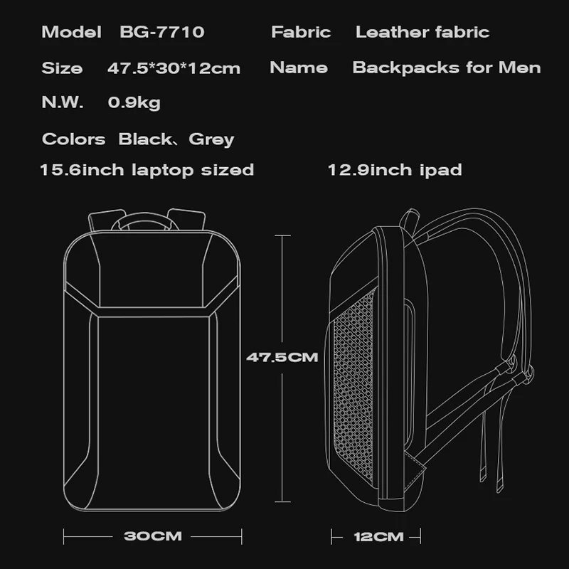 Sacs à dos imperméables de luxe pour hommes BANGE 3 Sacs à dos imperméables de luxe pour hommes BANGE – Image 3