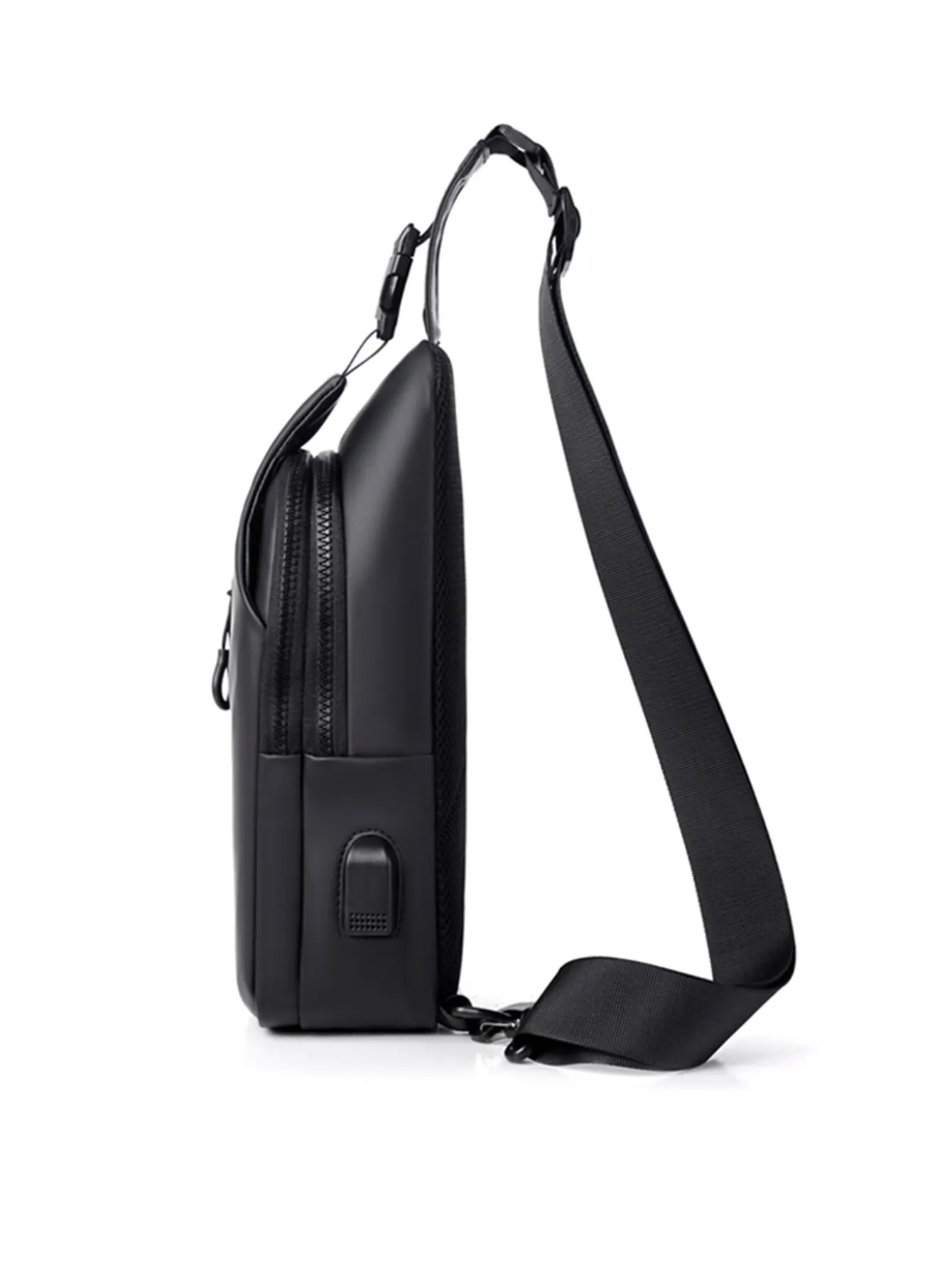 Sacoche Poitrine Homme Cuir Multifonction Grande Capacité USB - CROSSBODY 5 Sacoche Poitrine Homme Cuir Multifonction Grande Capacité USB - CROSSBODY – Image 5