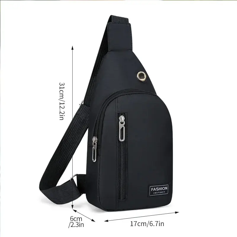 Sacoche Poitrine Homme Noir - FASHION INSTINCT 2 Sacoche Poitrine Homme Noir - FASHION INSTINCT – Image 2