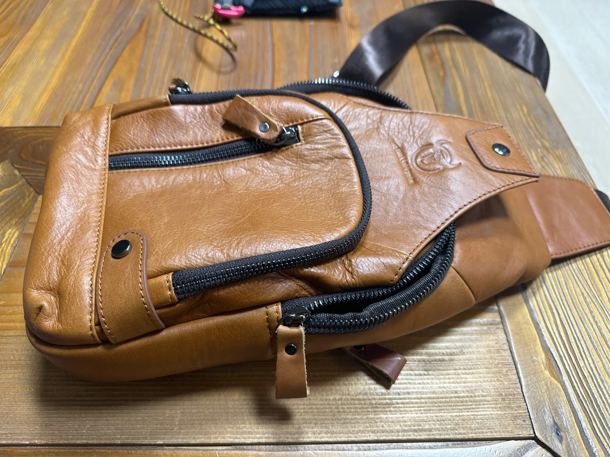 Sac De Poitrine Homme - Sacoche Bandoulière Pour Cyclisme, Sport, Voyage - Polyester Léger Et Pratique