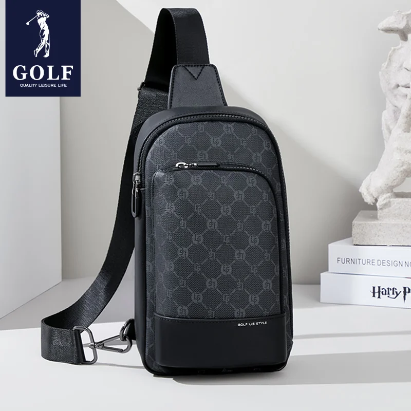 Sacoche Poitrine Homme Luxe Carreaux - Golf Us Style 2 Sacoche Poitrine Homme Luxe Carreaux - Golf Us Style – Image 2