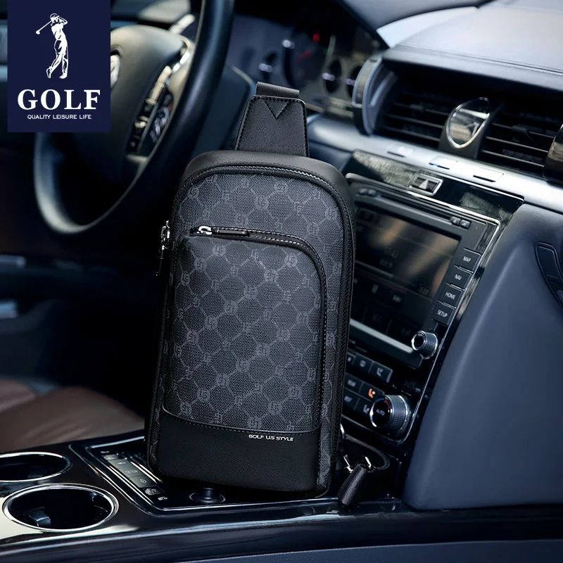 Sacoche Poitrine Homme Luxe Carreaux - Golf Us Style 3 Sacoche Poitrine Homme Luxe Carreaux - Golf Us Style – Image 3