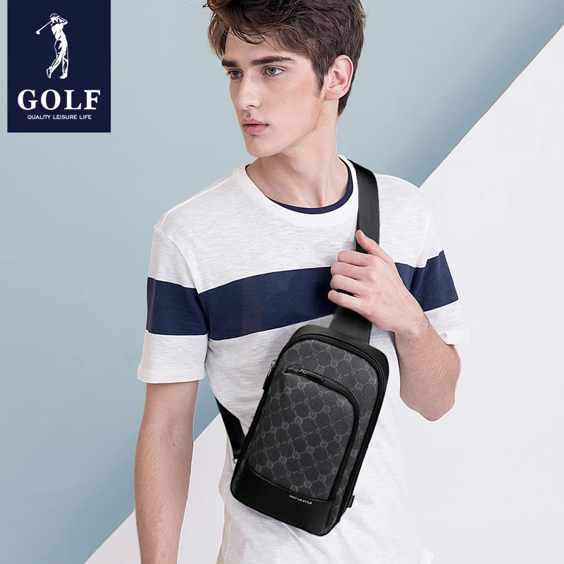 Sacoche Poitrine Homme Luxe Carreaux - Golf Us Style 6 Sacoche Poitrine Homme Luxe Carreaux - Golf Us Style – Image 6