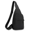 Sacoche Poitrine Homme Simple Noir