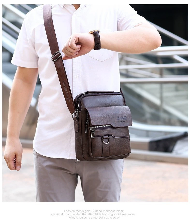 Sacoche Homme Grande Taille Cuir - Jeep BULUO 18 Sacoche Homme Grande Taille Cuir - Jeep BULUO – Image 18
