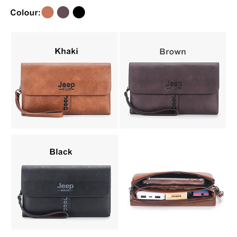 Sacoche Pochette Homme Luxe Cuir JP2160 - JEEP BULUO 3 Sacoche Pochette Homme Luxe Cuir JP2160 - JEEP BULUO – Image 3