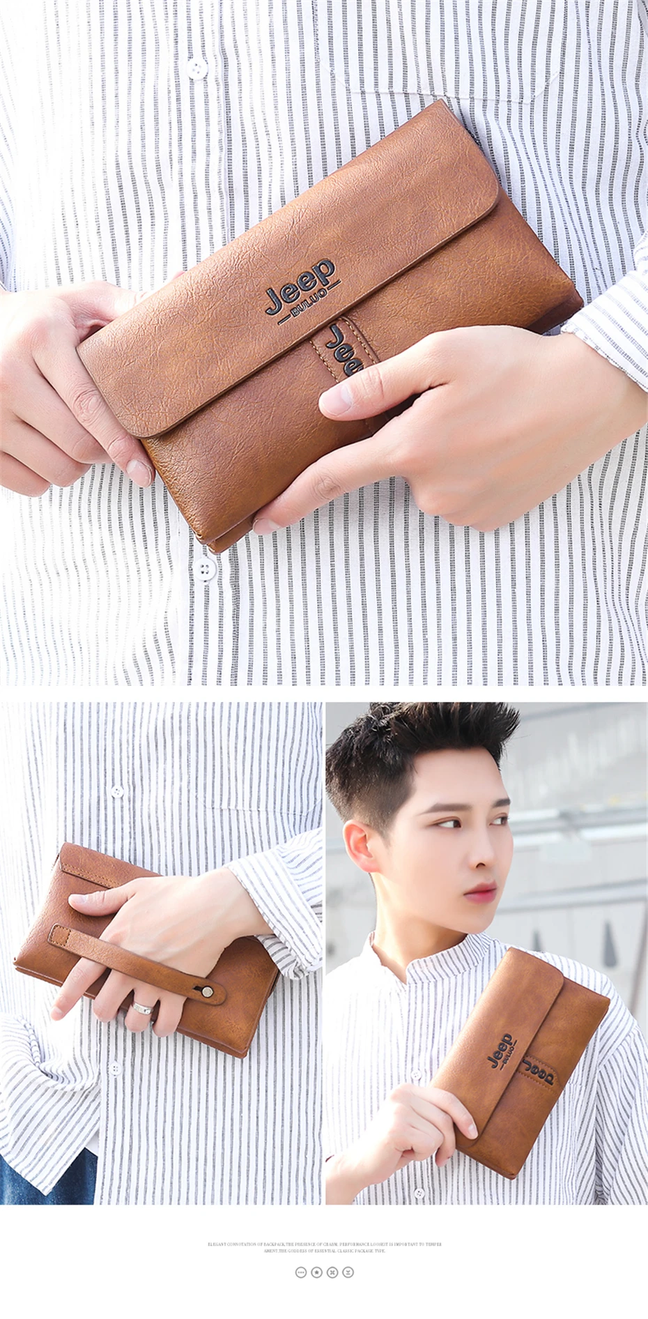 Sacoche Pochette Homme Luxe Cuir JP2160 - JEEP BULUO 7 Sacoche Pochette Homme Luxe Cuir JP2160 - JEEP BULUO – Image 7