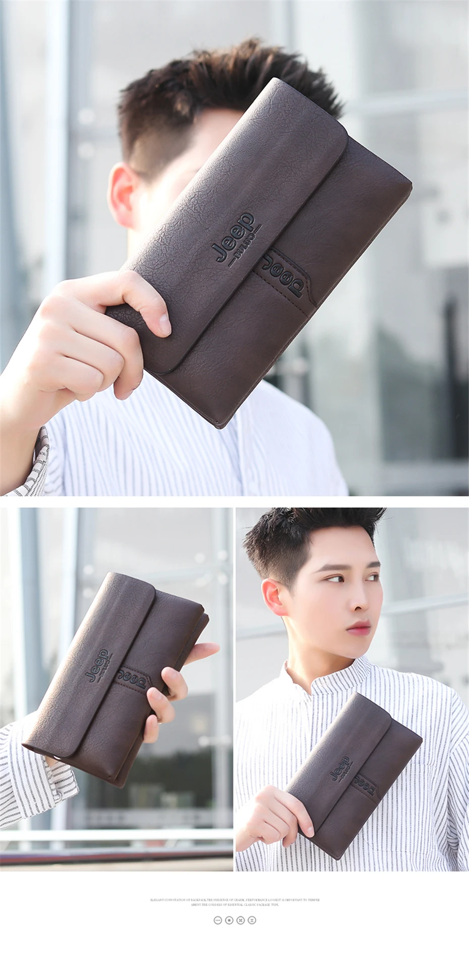 Sacoche Pochette Homme Luxe Cuir JP2160 - JEEP BULUO 8 Sacoche Pochette Homme Luxe Cuir JP2160 - JEEP BULUO – Image 8