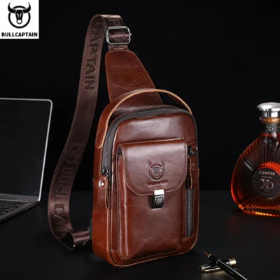 Sacoche Poitrine Homme Cuir XB555 - BULLCAPTAIN